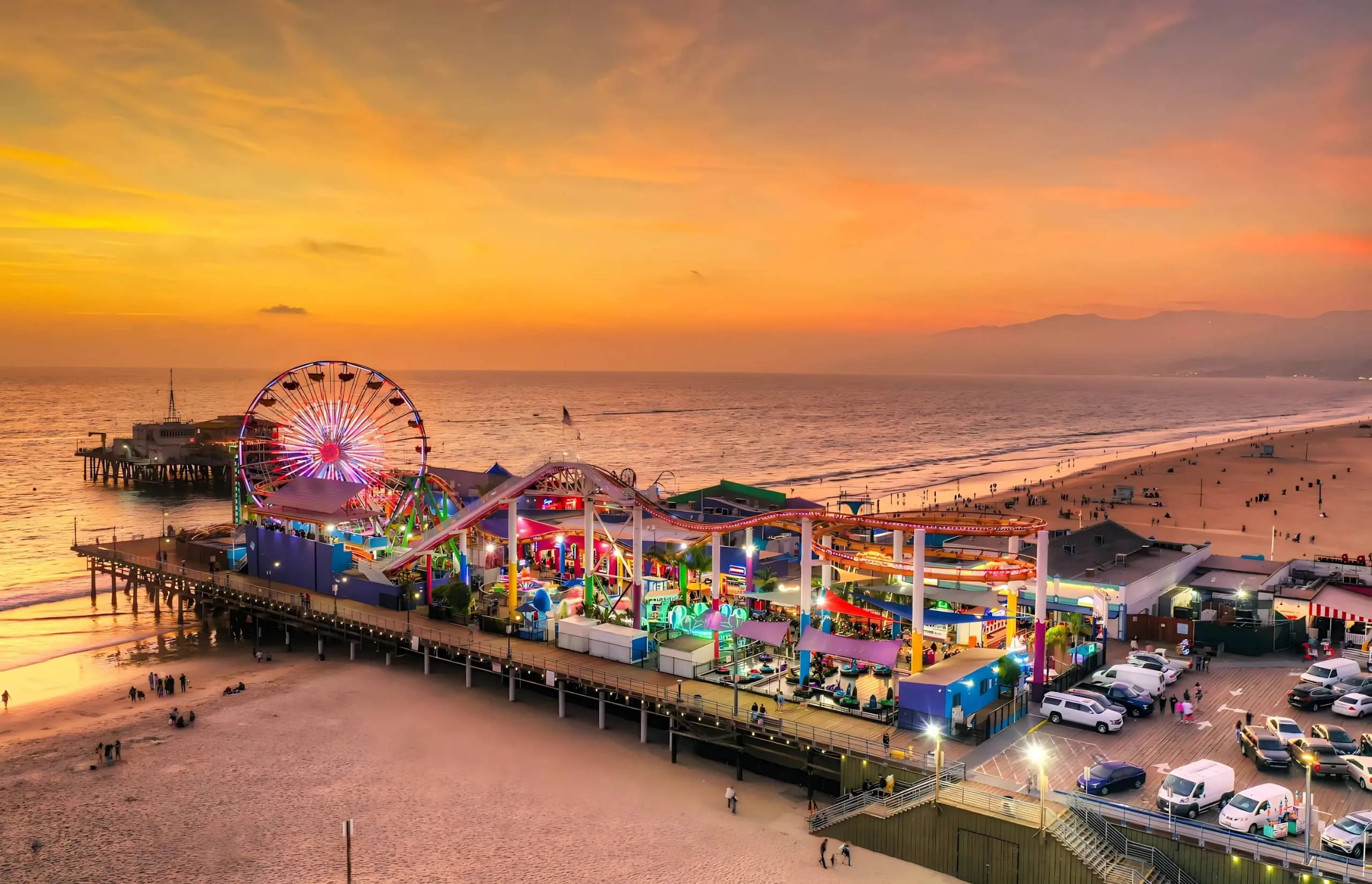 Santa Monica Beach and Pier